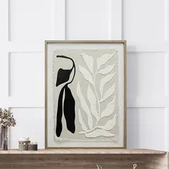 MICA - Cuadro Decorativo Botánico Hojas 45x60 cm