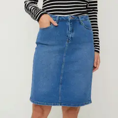 NEWPORT - Falda Midi Mujer de Algodón
