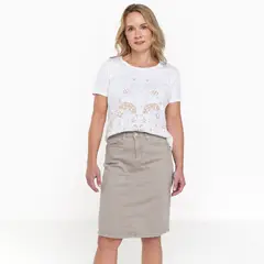 NEWPORT - Falda Midi Mujer de Algodón