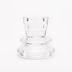 BASEMENT HOME - Candelabro de Vidrio café 6x4 cm