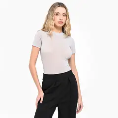 MOSSIMO - Body Mujer Con transparencia Manga corta