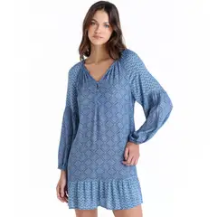 DOO AUSTRALIA - Vestido Medio con Estampado para Mujer