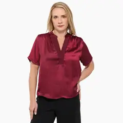 APOLOGY - Blusa Mujer Manga corta de Satín