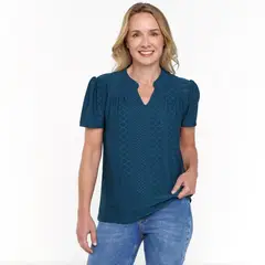 NEWPORT - Blusa Mujer Manga corta globo