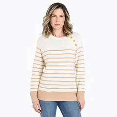 NEWPORT - Saco Mujer de Rayas de Algodón Oversize