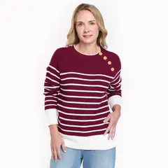 NEWPORT - Saco Mujer de Rayas de Algodón Oversize