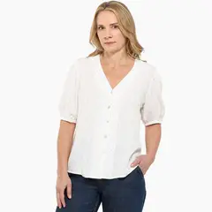 NEWPORT - Blusa Mujer Manga corta globo