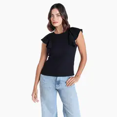 BASEMENT - Blusa Mujer Manga corta