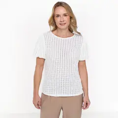 NEWPORT - Blusa Mujer Manga corta globo