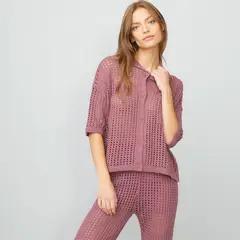 DENIMLAB - Blusa Mujer Tejido Manga corta de Algodón