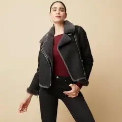 MOSSIMO - Chaqueta Mujer Ovejera Recto