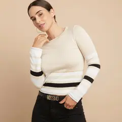 MOSSIMO - Saco Mujer de Rayas