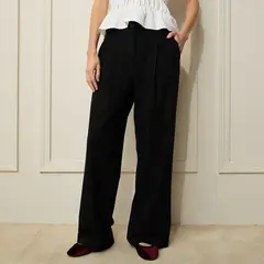 BASEMENT - Pantalón Wide Leg Mujer Tiro alto