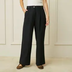 BASEMENT - Pantalón Wide Leg Mujer Tiro alto
