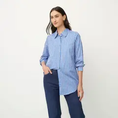 APOLOGY - Camisa Mujer de Rayas Manga larga de Algodón