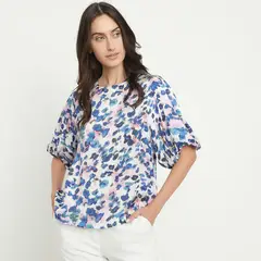 APOLOGY - Blusa Mujer con Estampado Manga corta globo
