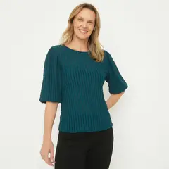 NEWPORT - Blusa Mujer Manga corta globo