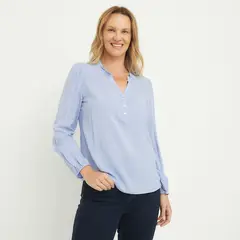 NEWPORT - Blusa Mujer con Estampado Manga larga globo