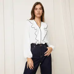 BASEMENT - Blusa Mujer Manga larga globo