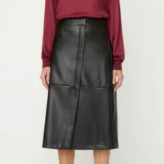 APOLOGY - Falda Midi Mujer Efecto cuero