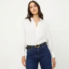 APOLOGY - Blusa Mujer Manga larga globo de Satín