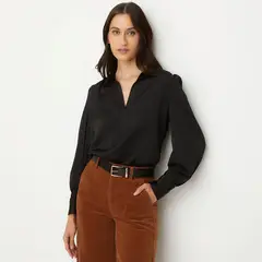 APOLOGY - Blusa Mujer Manga larga globo de Satín