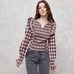 SYBILLA - Blusa Mujer Manga larga globo