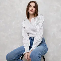 SYBILLA - Blusa Mujer Manga larga globo