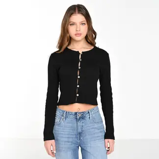 SYBILLA - Cardigan Mujer de Algodón Slim