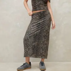 SYBILLA - Falda Midi Mujer con Estampado