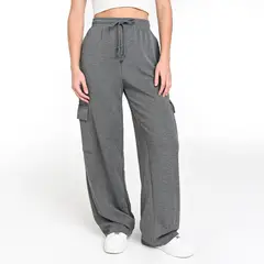 SYBILLA - Pantalón Cargo Mujer Tiro alto