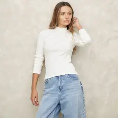 SYBILLA - Blusa Mujer Manga larga de Algodón