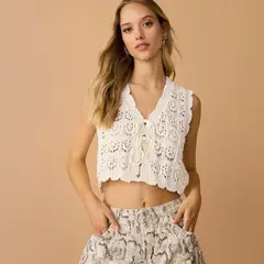 SYBILLA - Top esqueleto Mujer Tejido Sin mangas