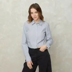 SYBILLA - Camisa Mujer Manga larga de Algodón