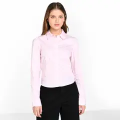 SYBILLA - Camisa Mujer Manga larga de Algodón
