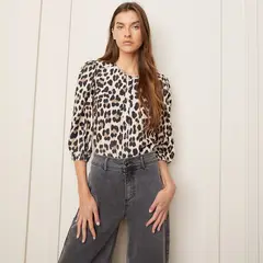 BASEMENT - Blusa Mujer Animal print Manga 3/4