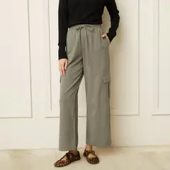 BASEMENT - Pantalón Cargo Mujer Tiro medio