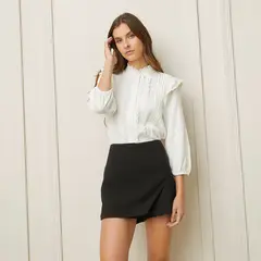 BASEMENT - Blusa Mujer con Bordado Manga 3/4