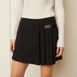 BASEMENT - Falda short Mini Mujer Plisada