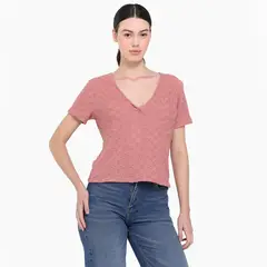 UNIVERSITY CLUB - Camiseta Mujer con Bordado Manga corta