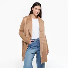 UNIVERSITY CLUB - Abrigo Mujer Efecto pelo