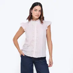 UNIVERSITY CLUB - Blusa Mujer Manga corta de Algodón