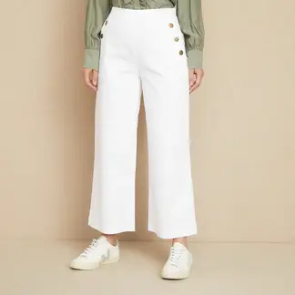 UNIVERSITY CLUB - Pantalón Culotte Mujer Tiro medio