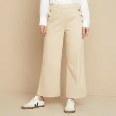 UNIVERSITY CLUB - Pantalón Culotte Mujer Tiro medio