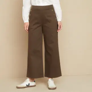 UNIVERSITY CLUB - Pantalón Culotte Mujer Tiro medio