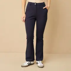UNIVERSITY CLUB - Pantalón Flare Mujer Tiro medio