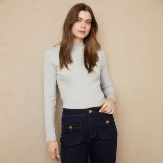 UNIVERSITY CLUB - Blusa Mujer Manga larga de Algodón