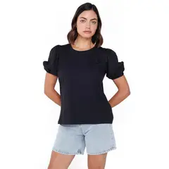 UNIVERSITY CLUB - Blusa Mujer Manga corta globo de Algodón