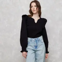 SYBILLA - Blusa Mujer Manga larga globo
