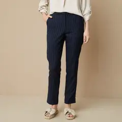 UNIVERSITY CLUB - Pantalón Recto Mujer Tiro alto